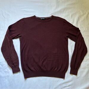 American Apparel Burgundy Red Cotton Crewneck Sweater Size XS